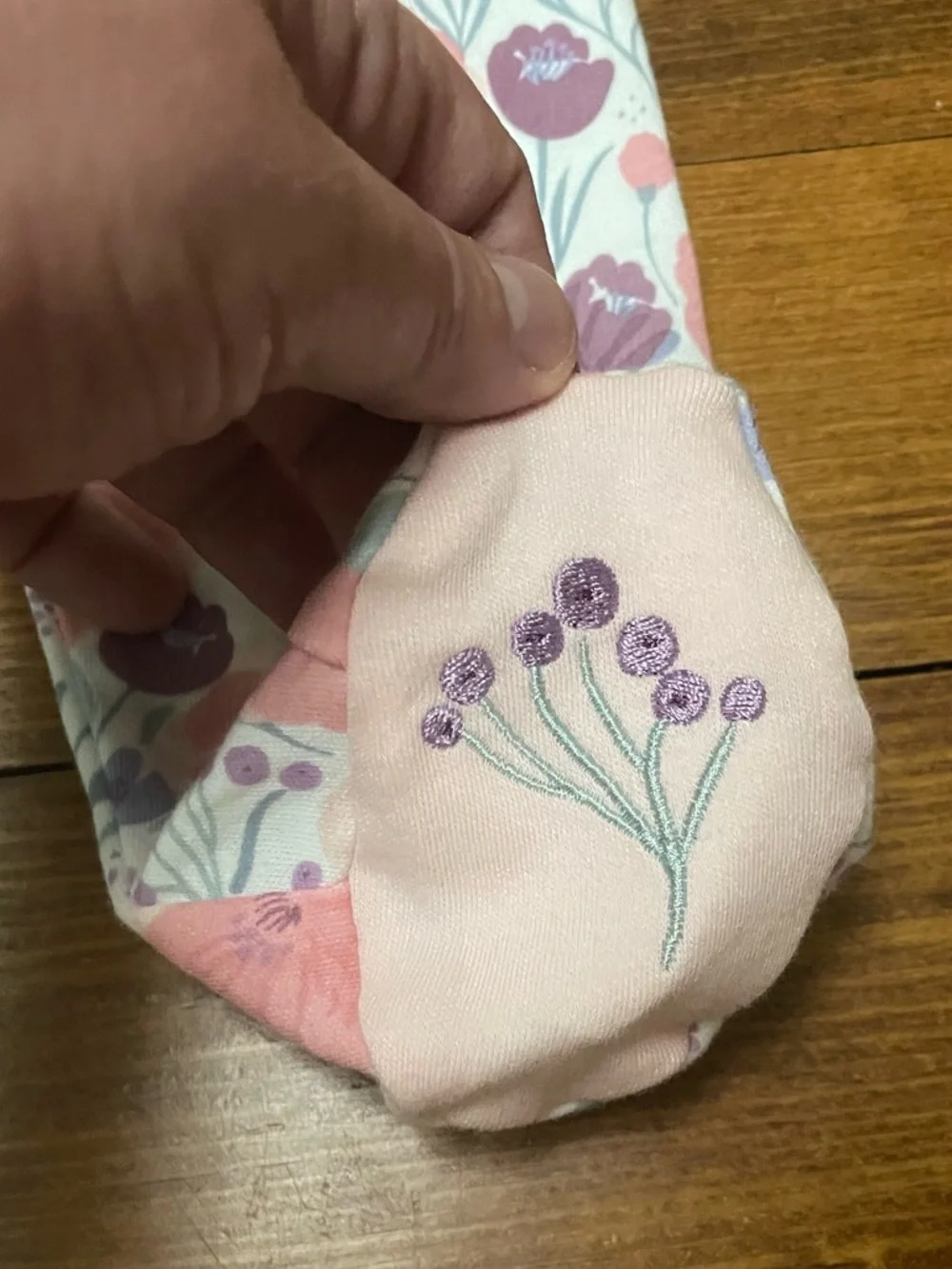 Magnetic Me Pink & White Organic Cotton Footed Pants Size 0-3 Months
